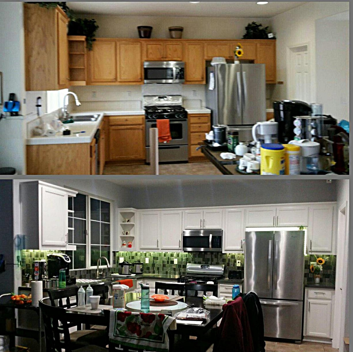 Kitchen remodel before and after