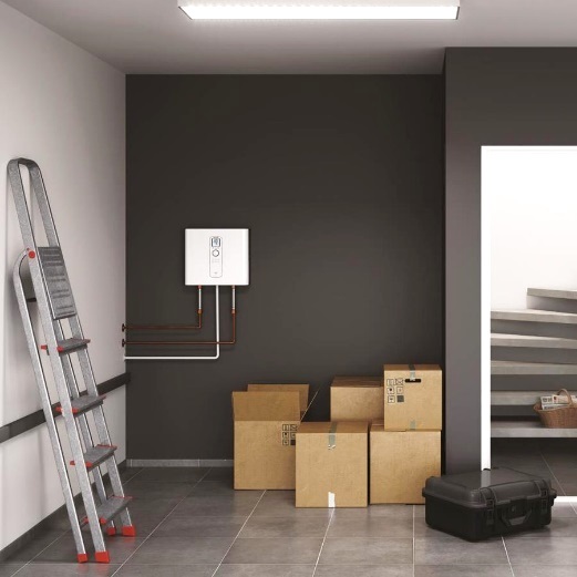 Basement tankless water heater/courtesy of Lowe's