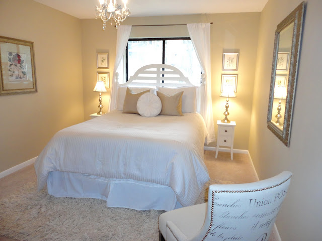 Neutral guest bedroom and photo by LiveLovDIY via Hometalk.com.