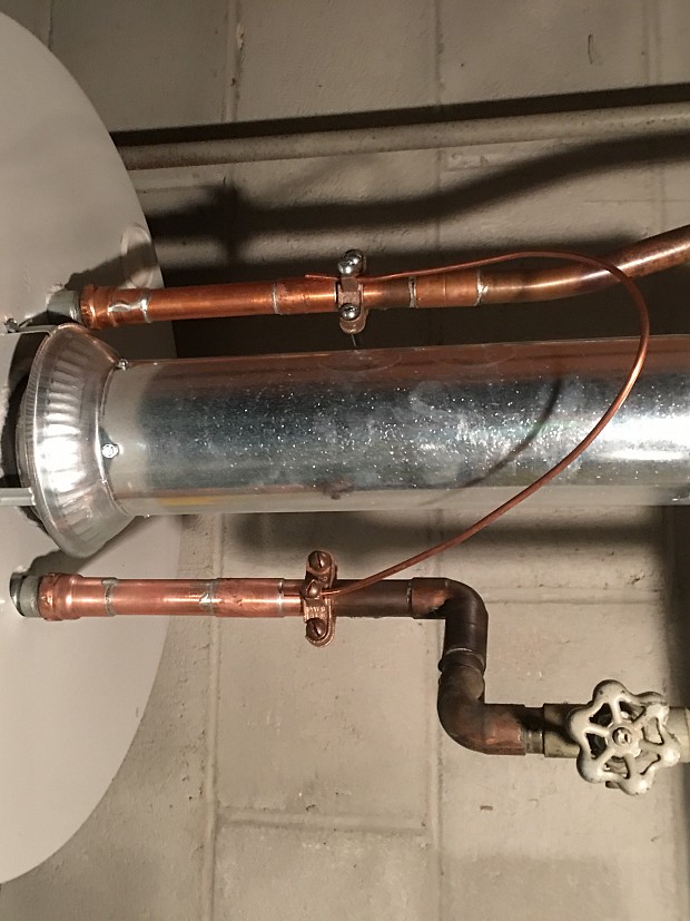 Newly connected water heater Newly connected water heater