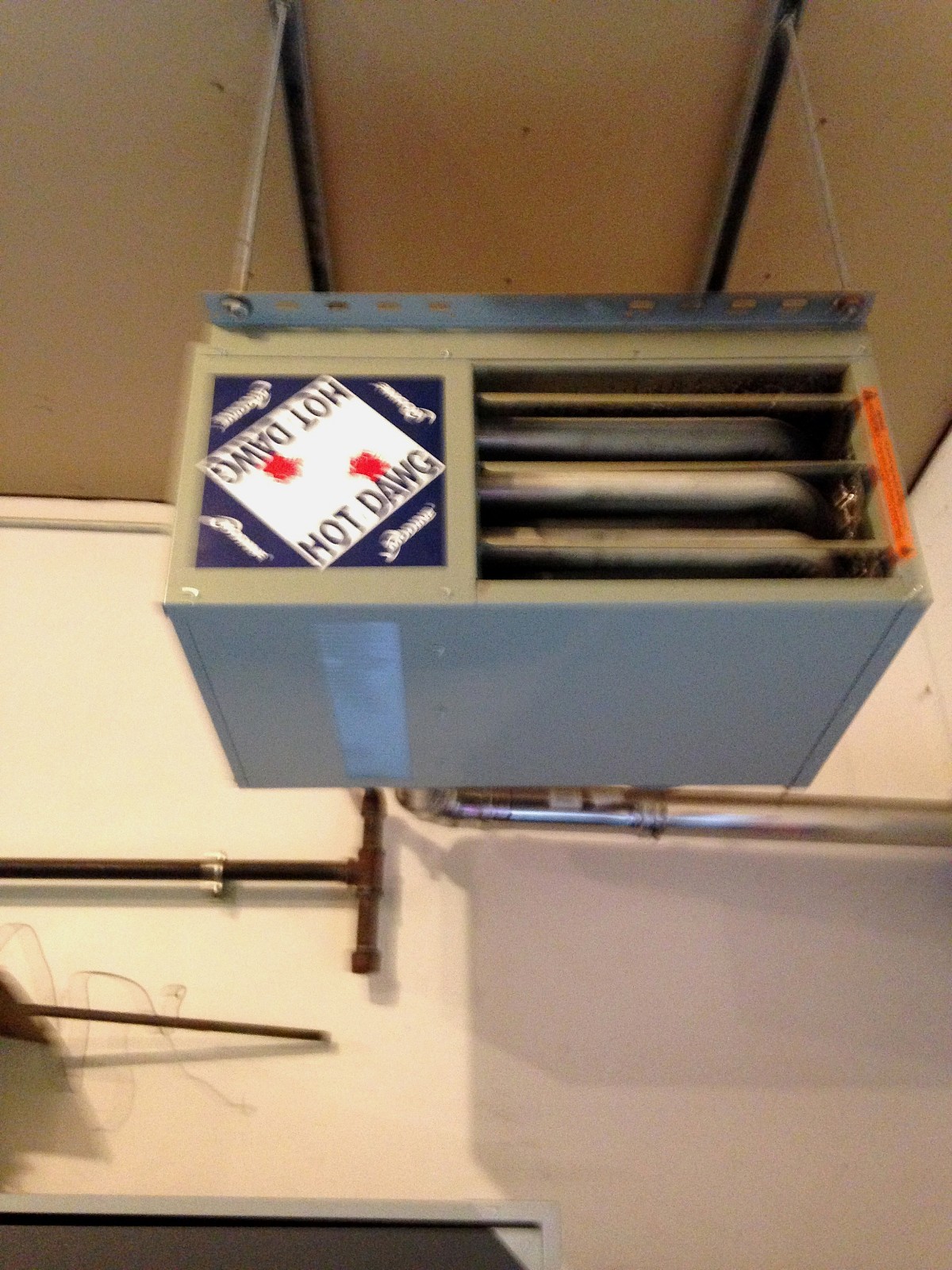 Gas heater closeup