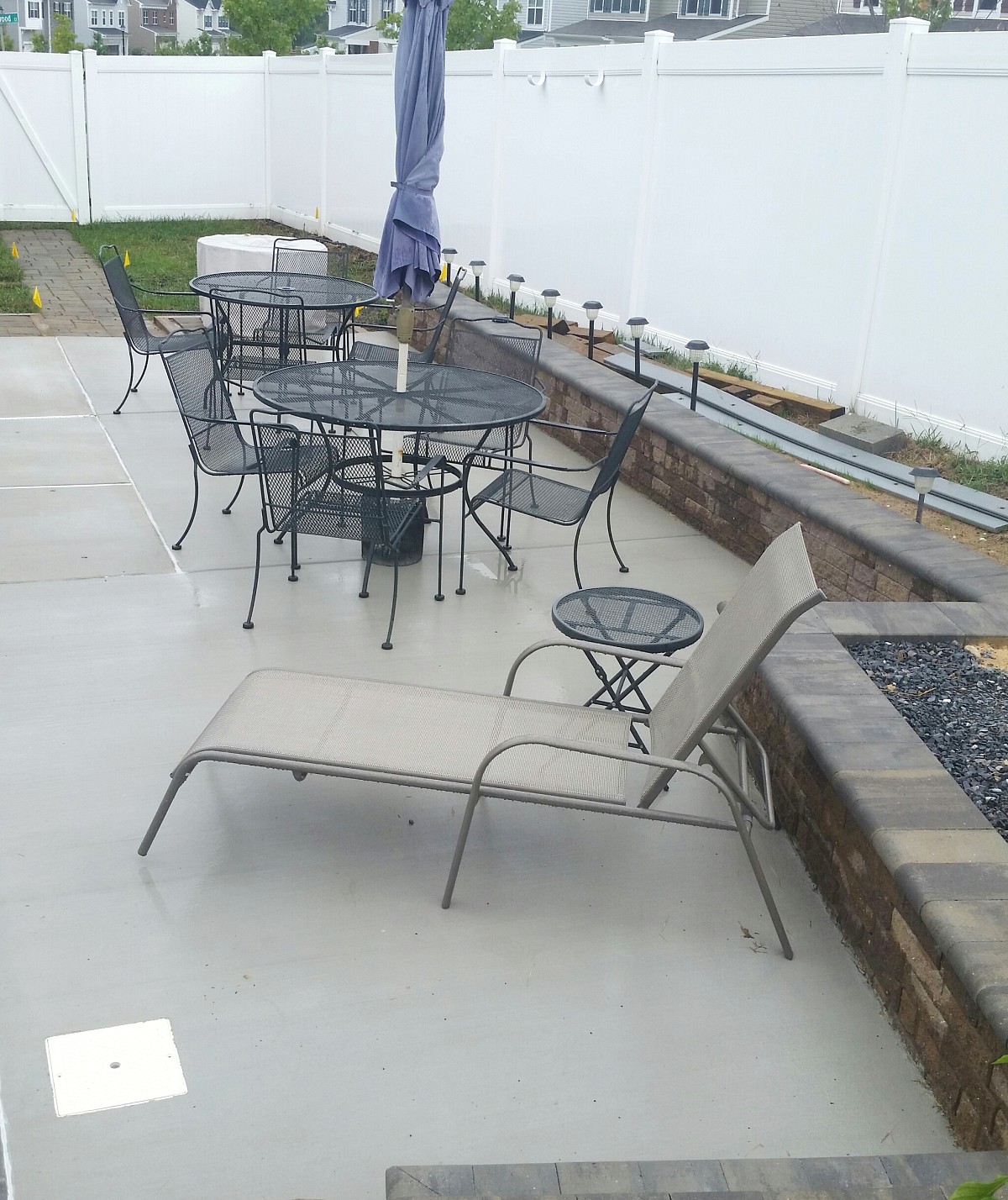 Retaining wall + addition