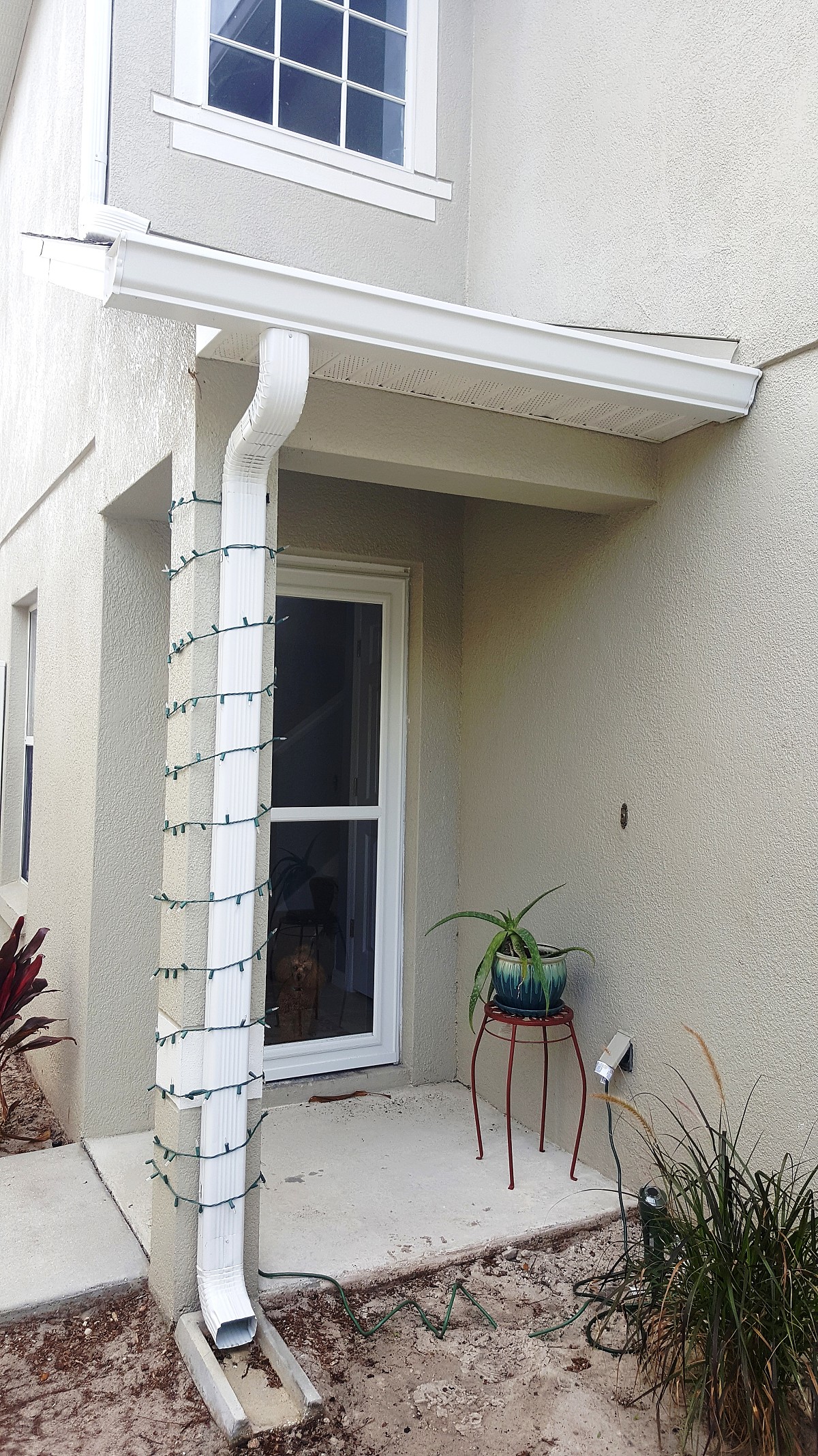 New downspout New downspout