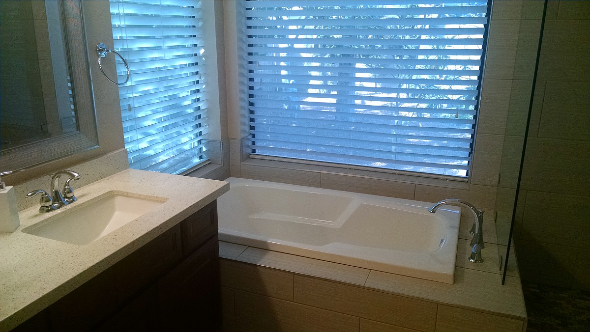 Sleek, modern bathroom remodel Sleek, modern bathroom remodel