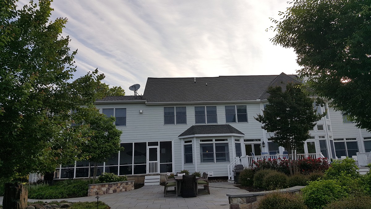 Ridge vent and shingle repair to the right Ridge vent and shingle repair to the right