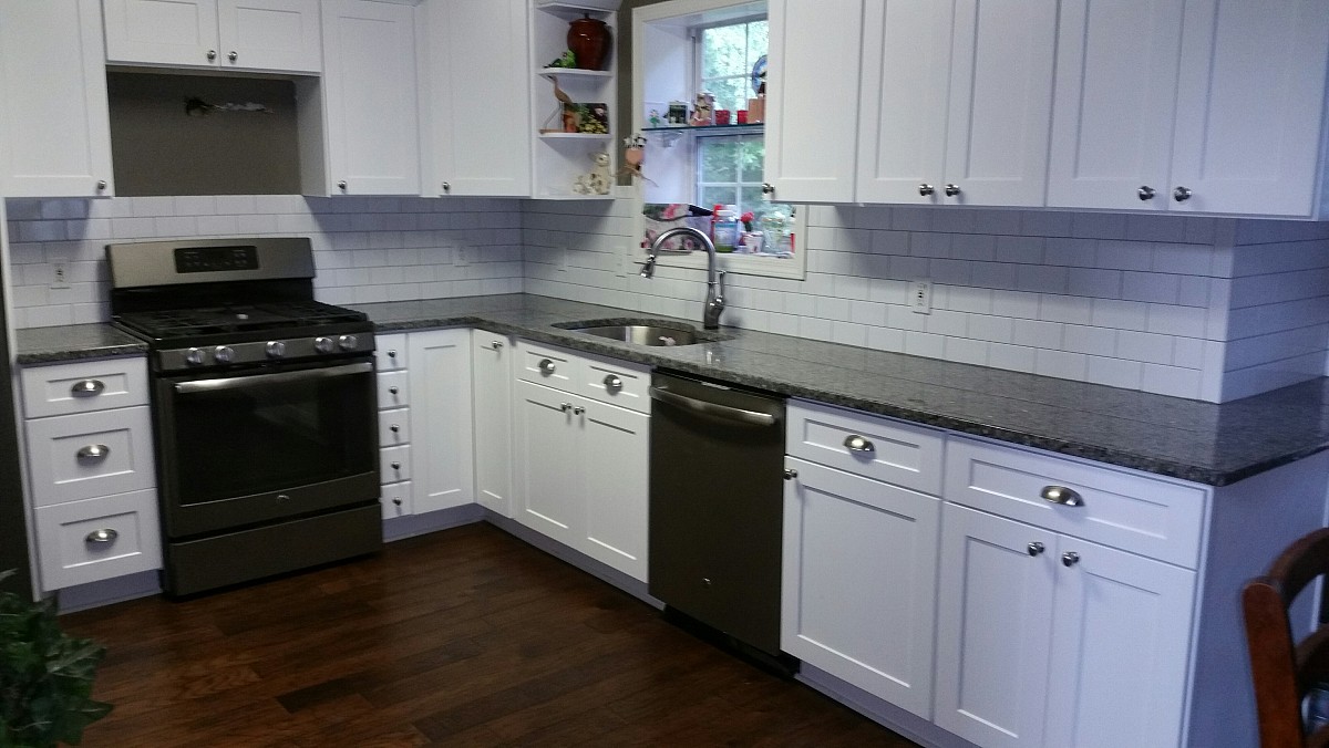 Subway tile backsplash in kitchen remodel Subway tile backsplash in kitchen remodel