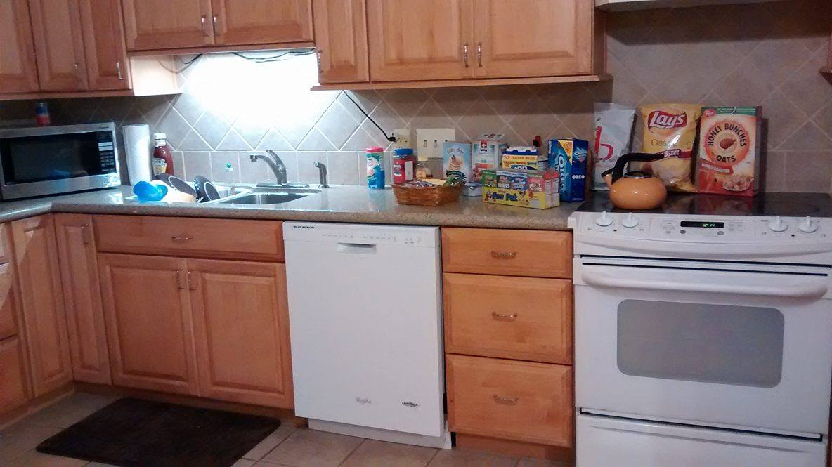 Sink where garbage disposal replacement was installed Sink where garbage disposal replacement was installed