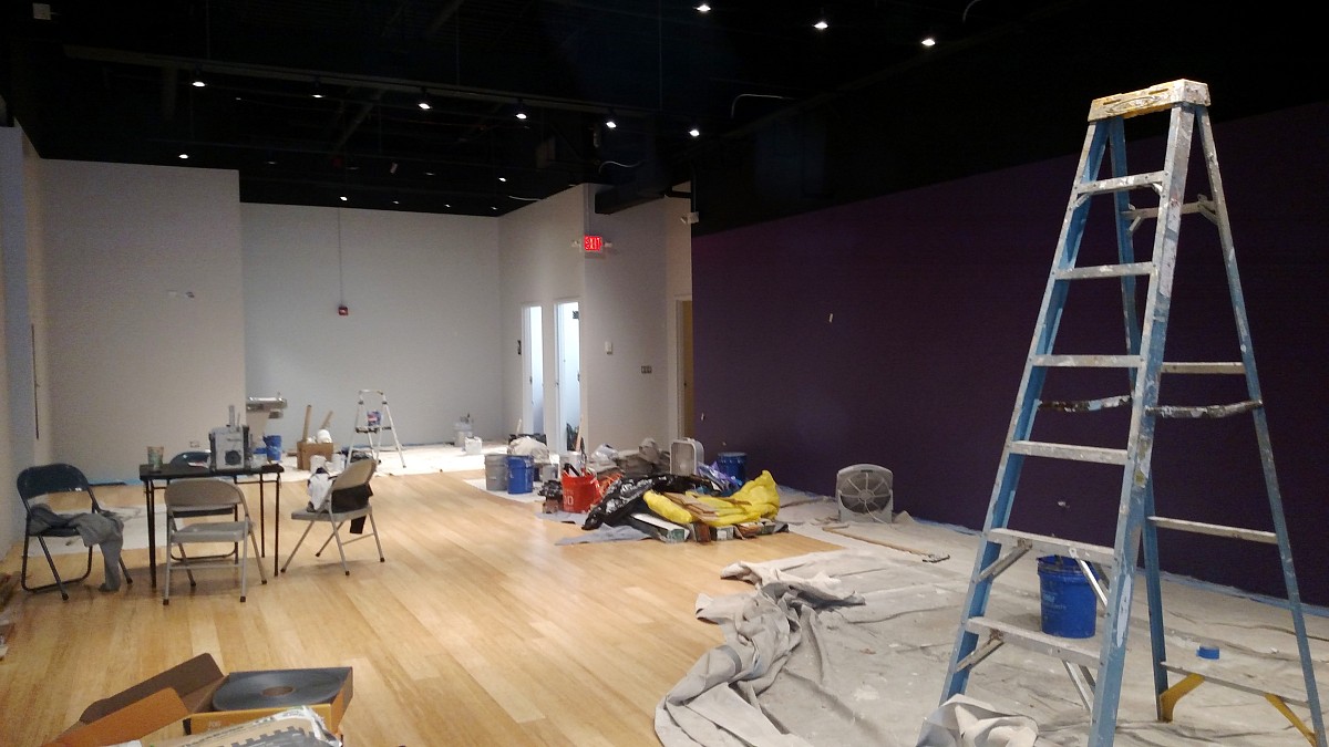 DURING Interior paint job in progress