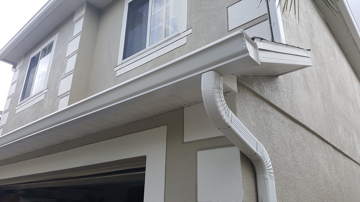 Downspout and gutter installation Downspout and gutter installation