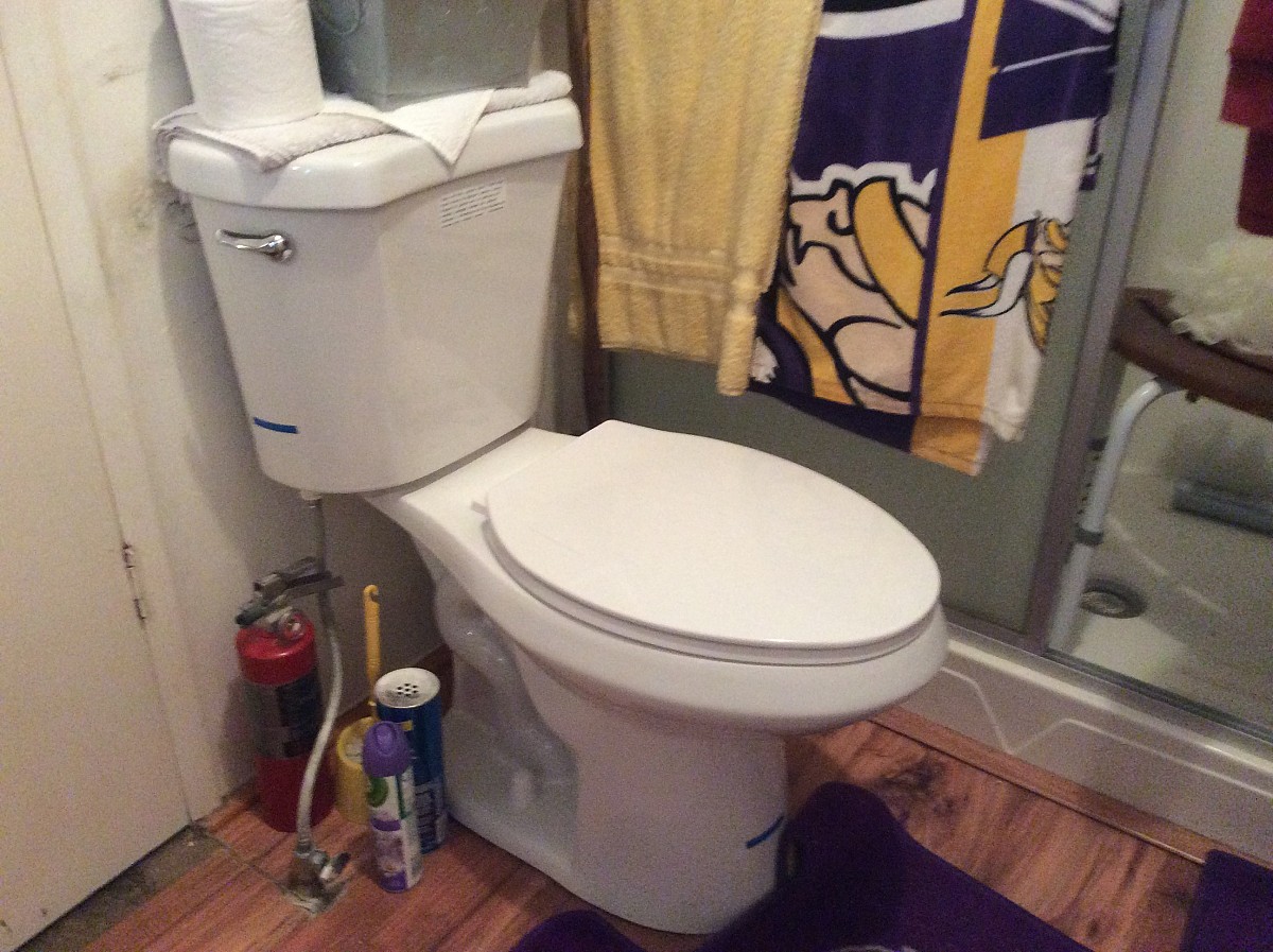 Raised-seat toilet installation Raised-seat toilet installation