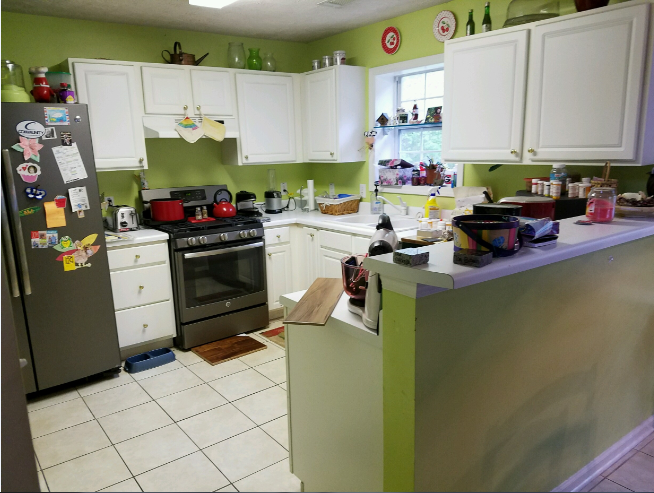 Before: view of the old kitchen Before: view of the old kitchen