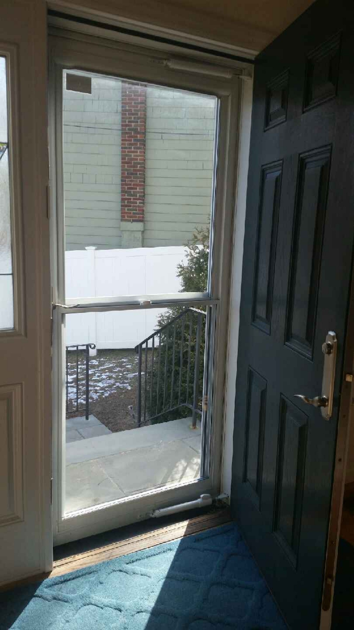 Storm door installation Storm door installation