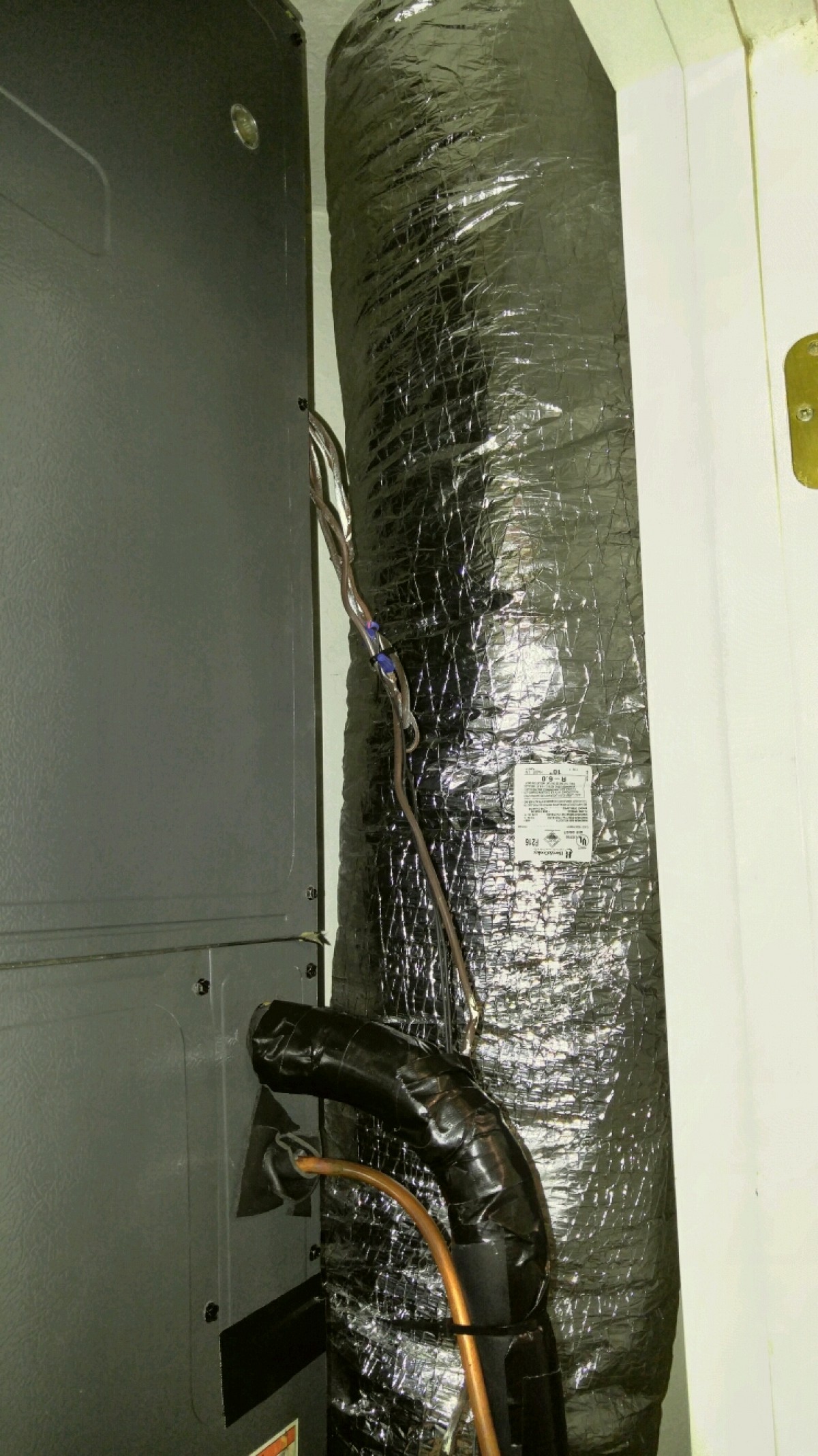 Connection to new A/C ductwork Connection to new A/C ductwork
