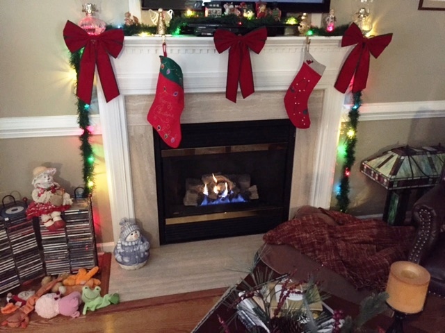 AFTER Gas fireplace ready for Christmas AFTER Gas fireplace ready for Christmas