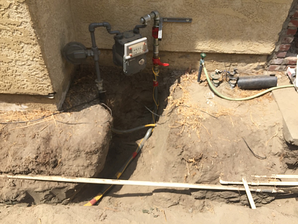 Gas line installation Gas line installation