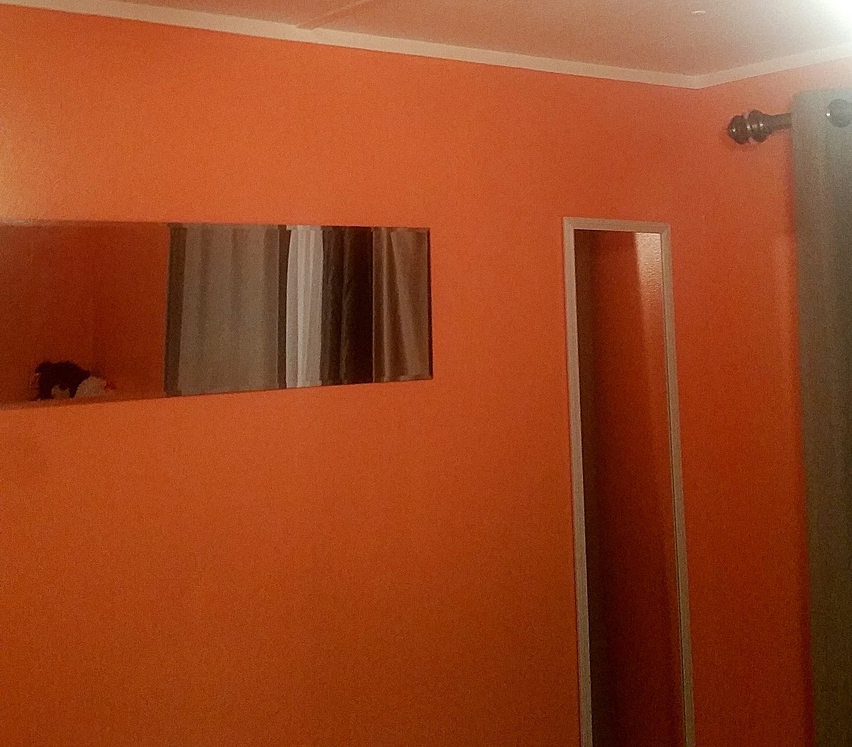 Bedroom painted coral Bedroom painted coral