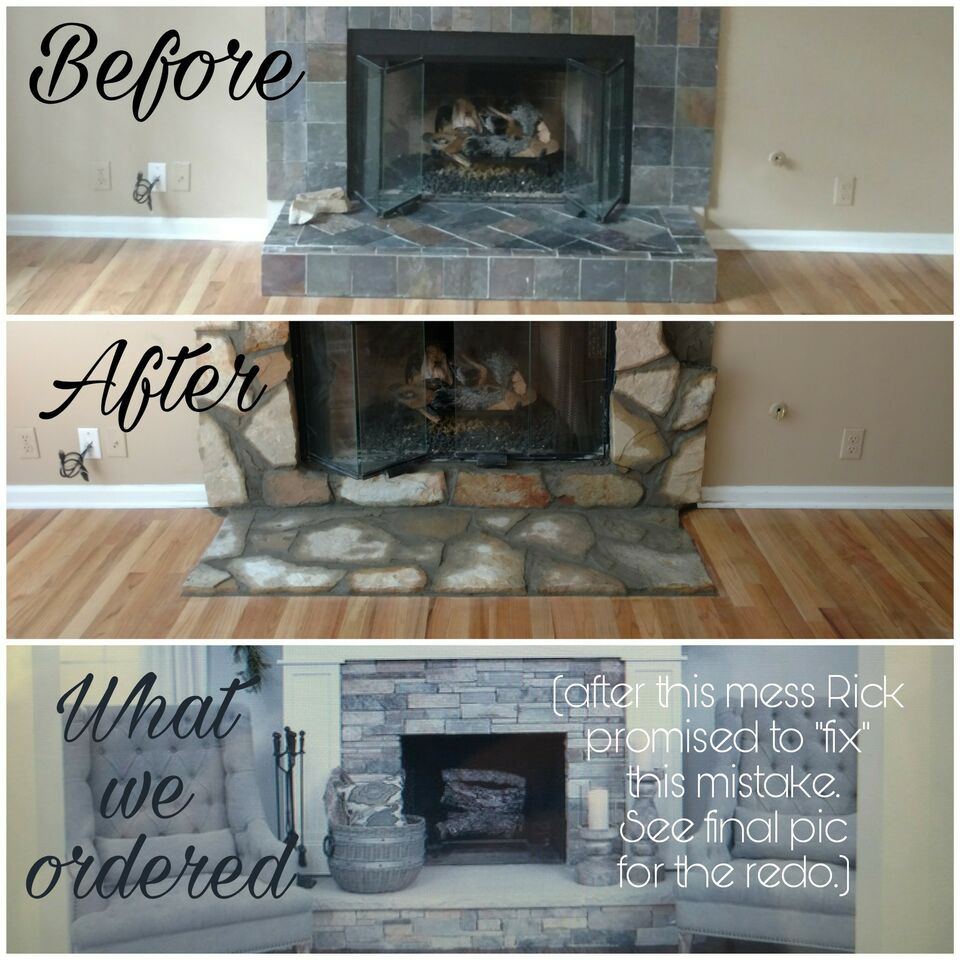 Fireplace remodel mess Fireplace remodel mess