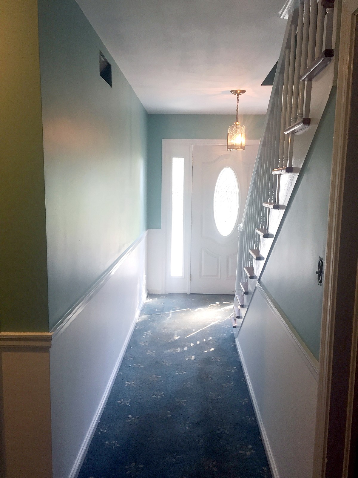 Scraped and Painted Hallway Scraped and Painted Hallway