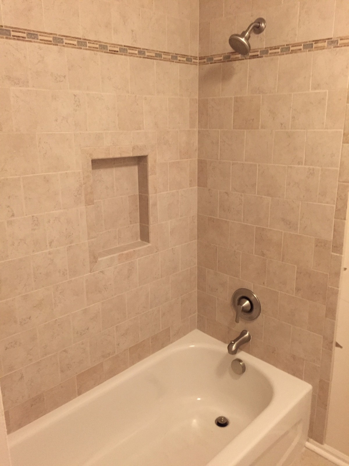 AFTER Builtin shower niche AFTER Builtin shower niche