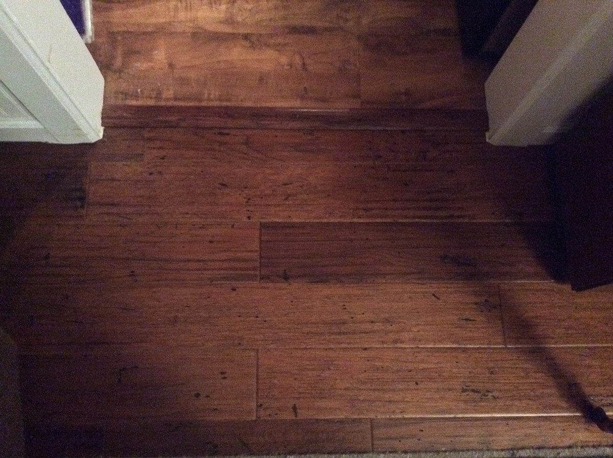 Hardwood floor in living room Hardwood floor in living room