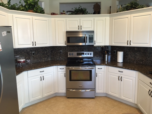 Freshly painted kitchen cabinets Freshly painted kitchen cabinets